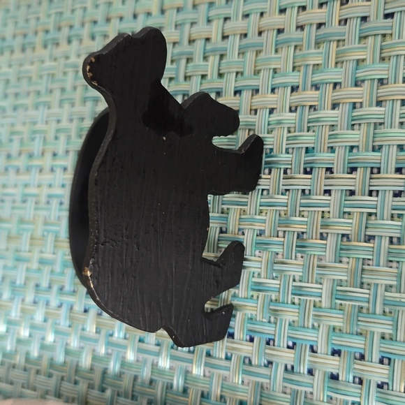 Black Bear metal Napkin Rings - Picture 4 of 7